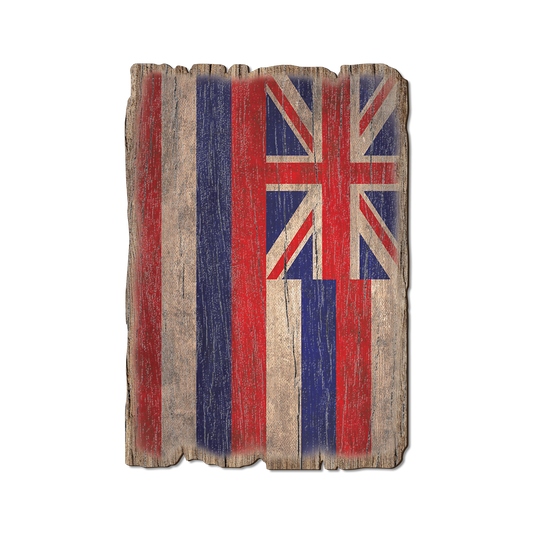 Greeting Card: Weathered Edge - Hawaii State Flag