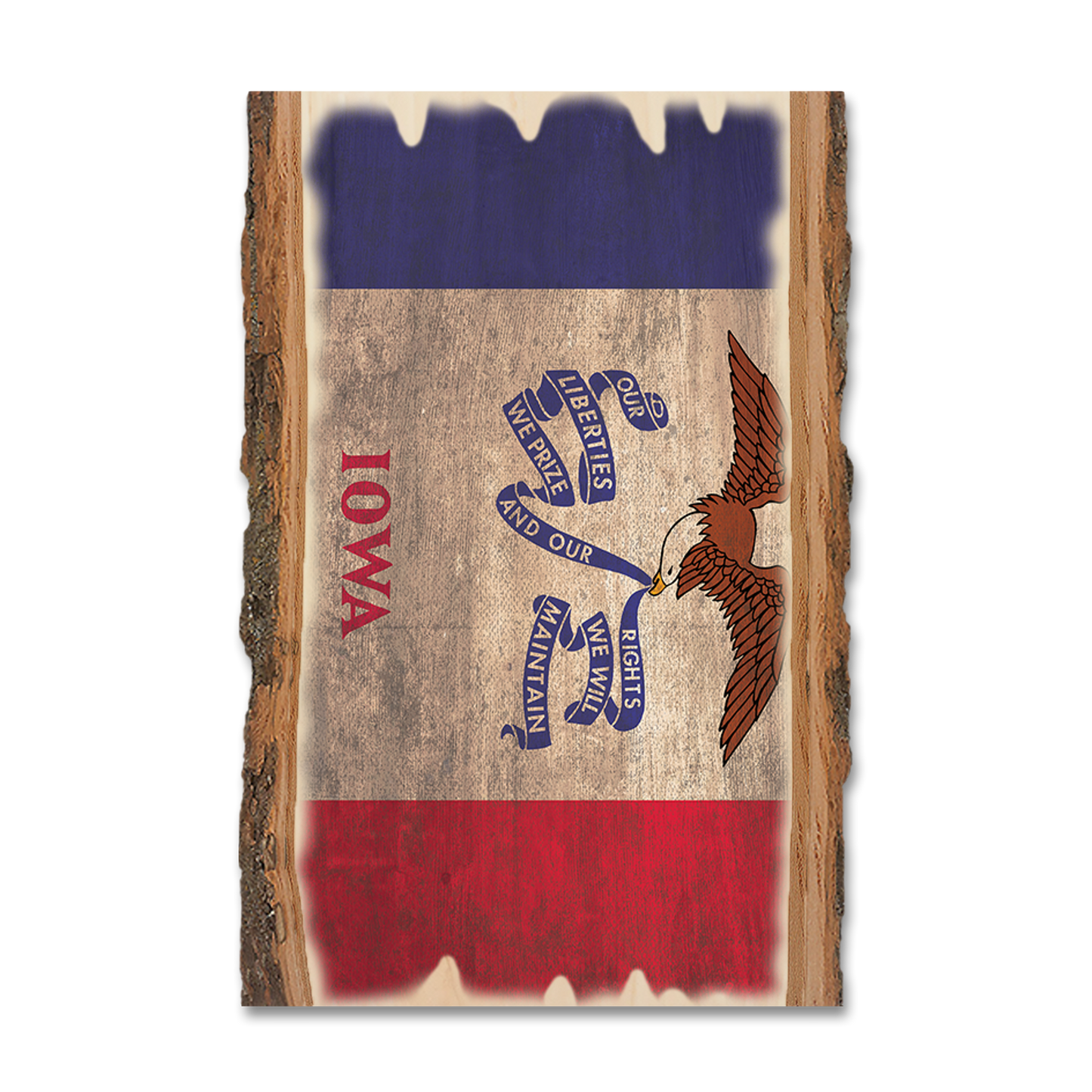 Greeting Card: Live Edge - Iowa State Flag