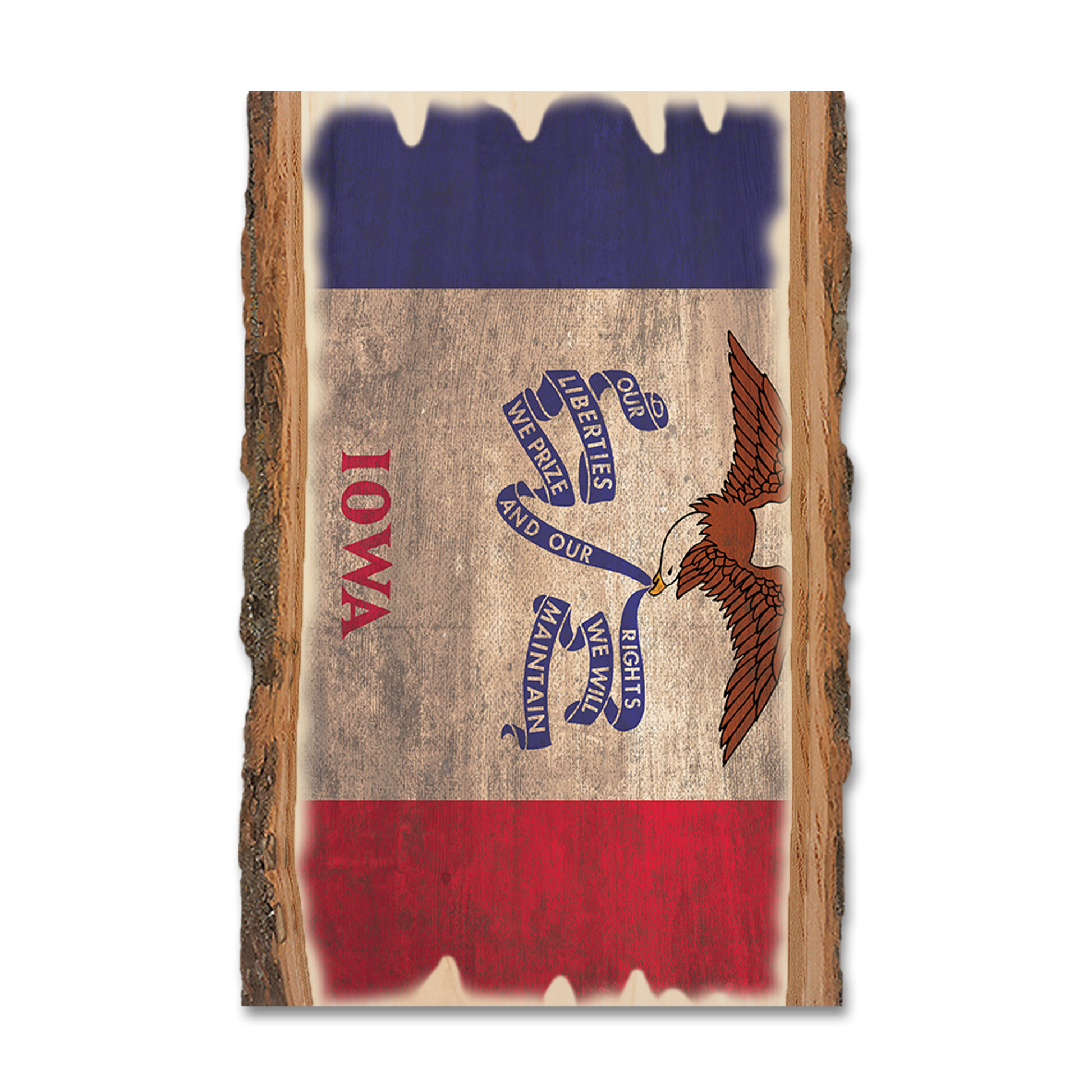 Ornament: Live Edge - Iowa State Flag