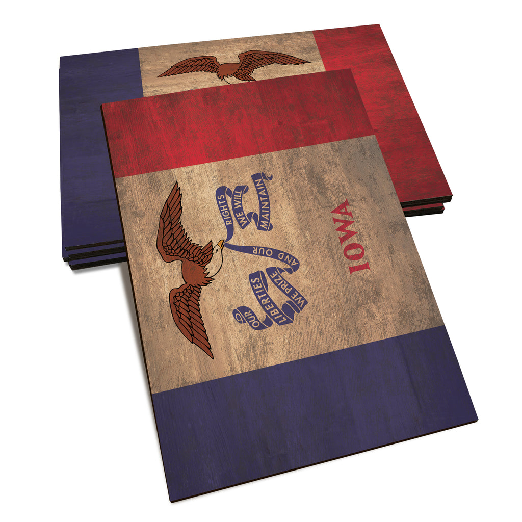 Iowa Wood State Flag - Classic Edge Postcard (5pk // $2.80ea)
