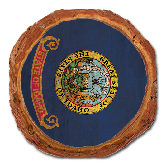 Coaster: Live Edge - Idaho State Flag