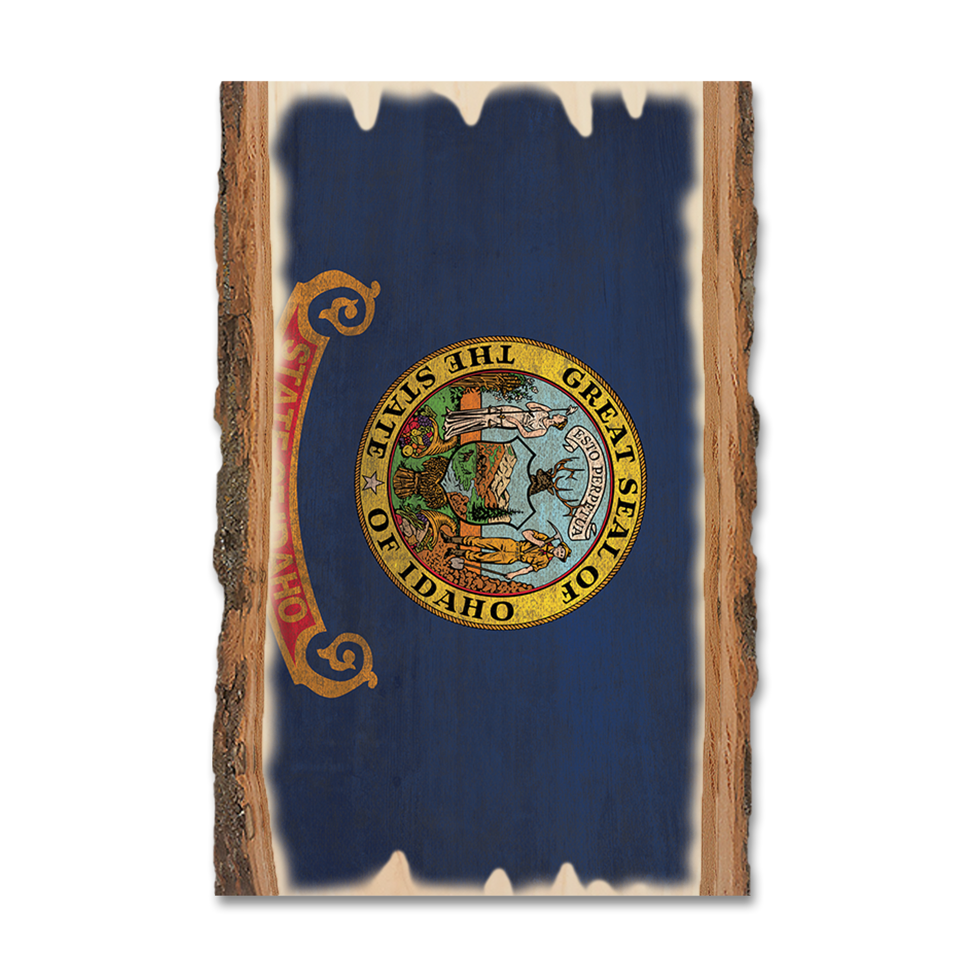 Greeting Card: Live Edge - Idaho State Flag