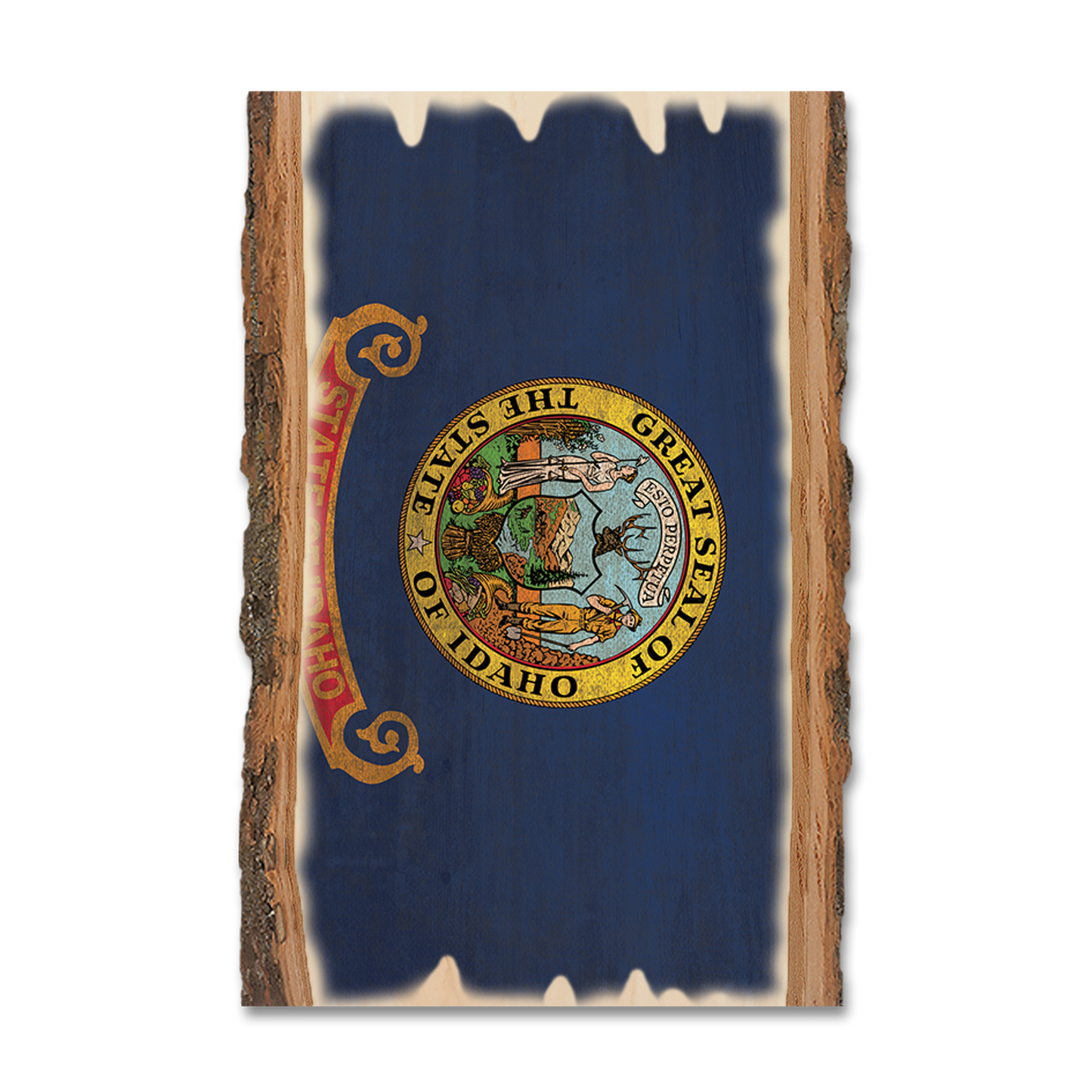 Ornament: Live Edge - Idaho State Flag