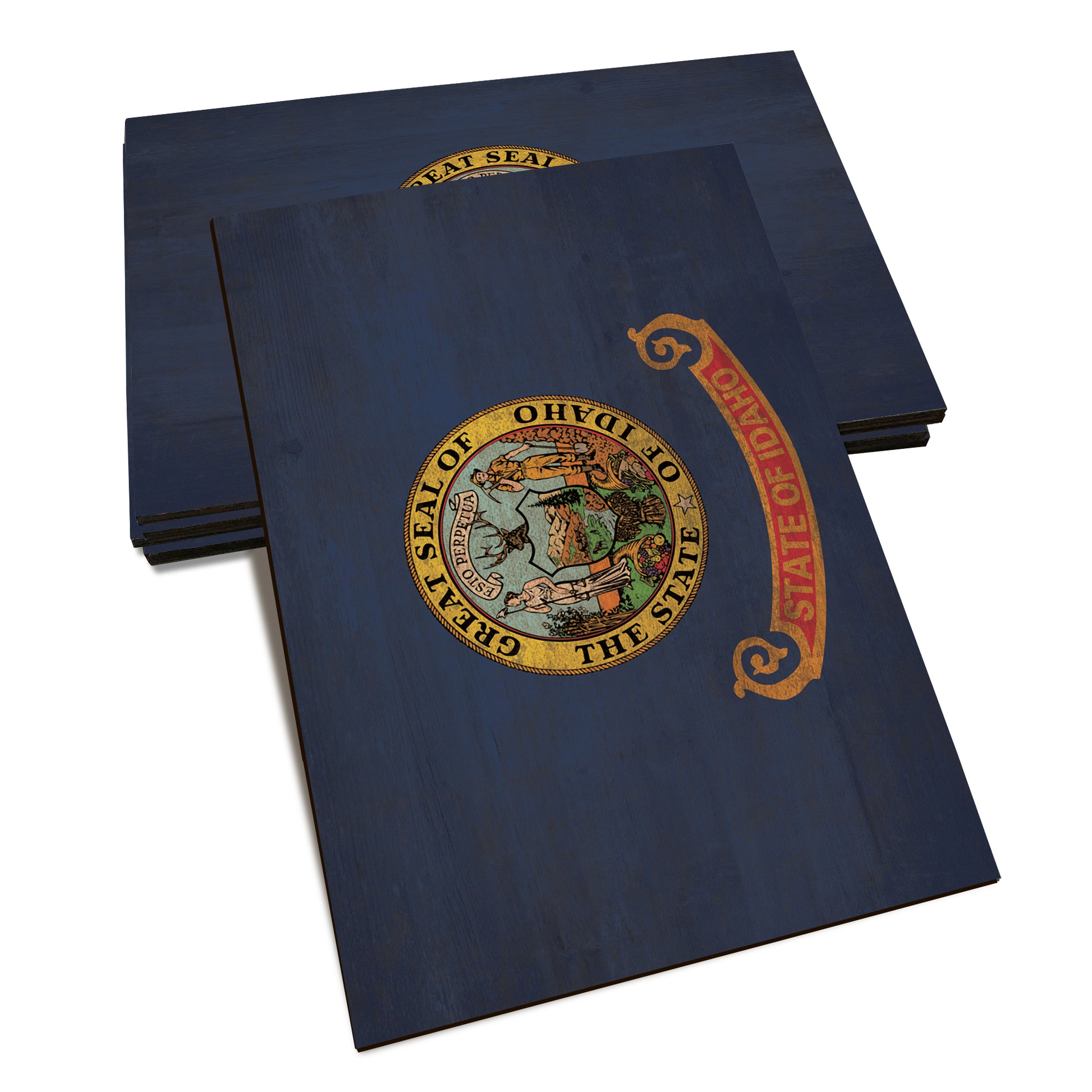 Idaho Wood State Flag - Classic Edge Postcard (5pk // $2.80ea)