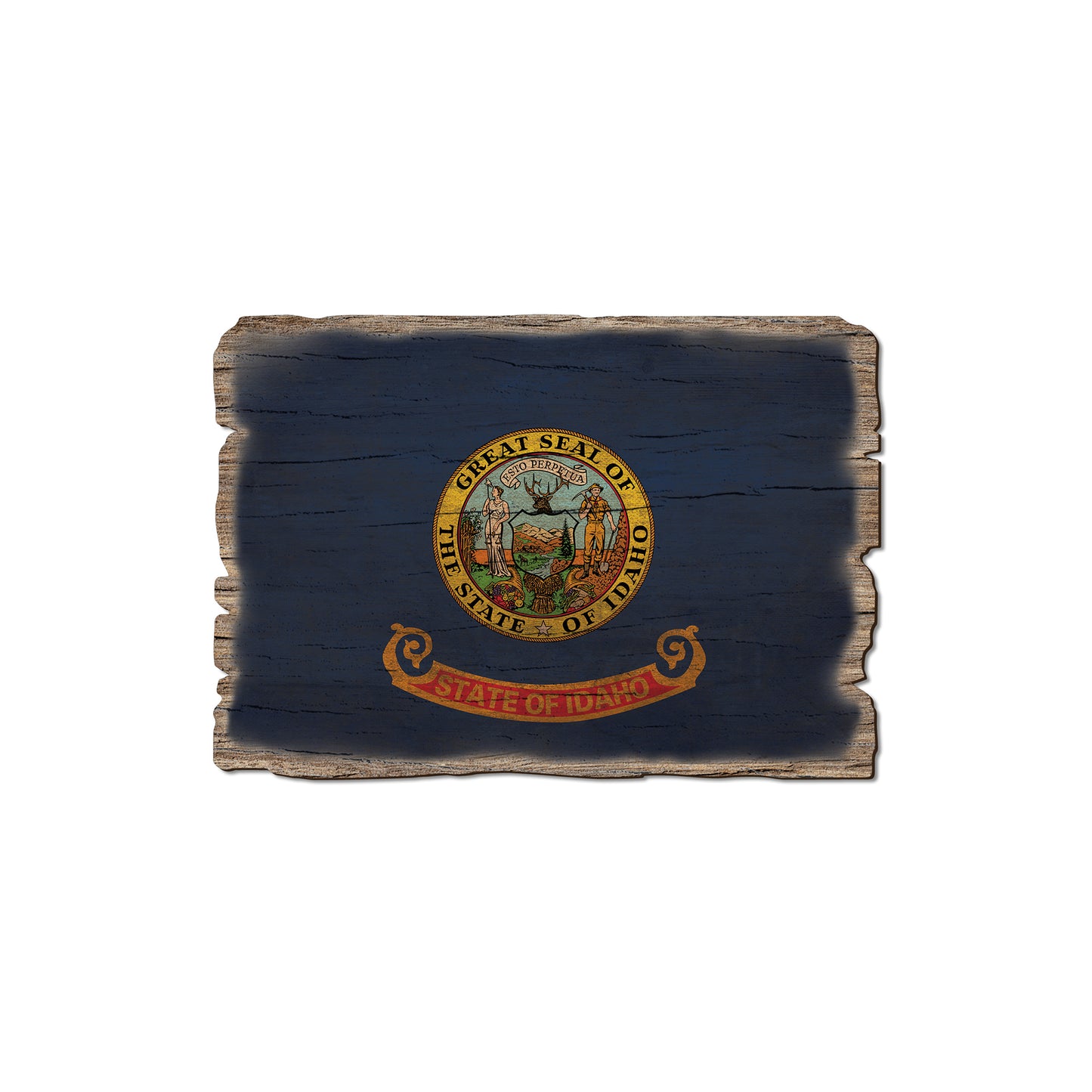 Idaho State Flag - Weathered Edge Rustic Edge Magnet (5pk // $2.80ea)