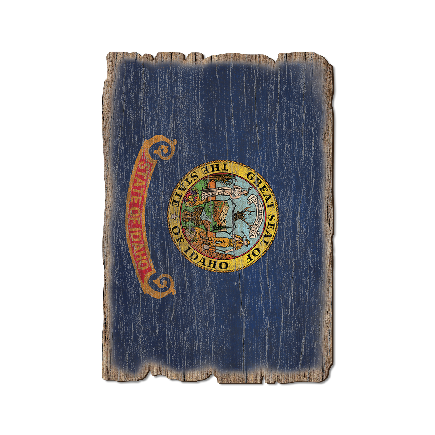 Postcard: Weathered Edge - Idaho State Flag