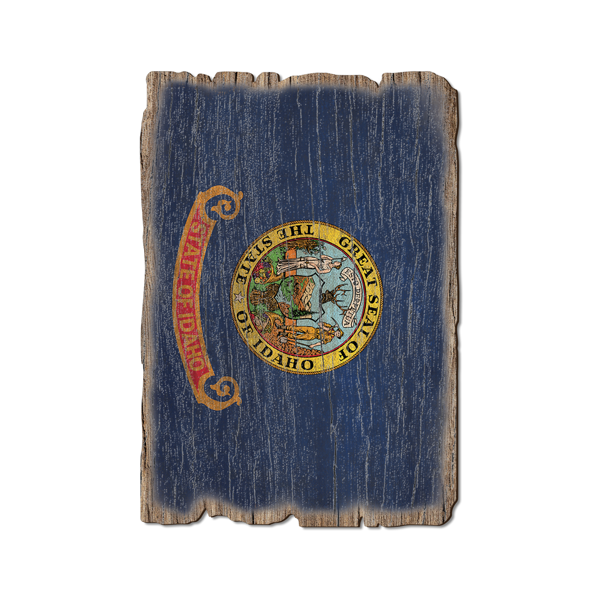 Postcard: Weathered Edge - Idaho State Flag