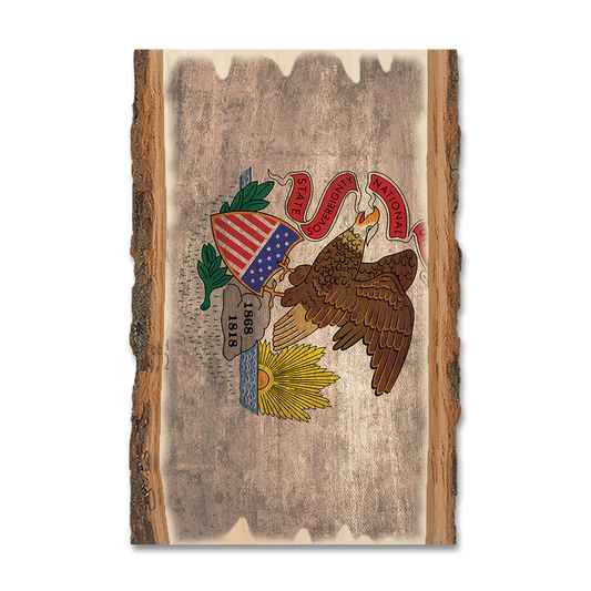 Magnet: Live Edge - Illinois State Flag