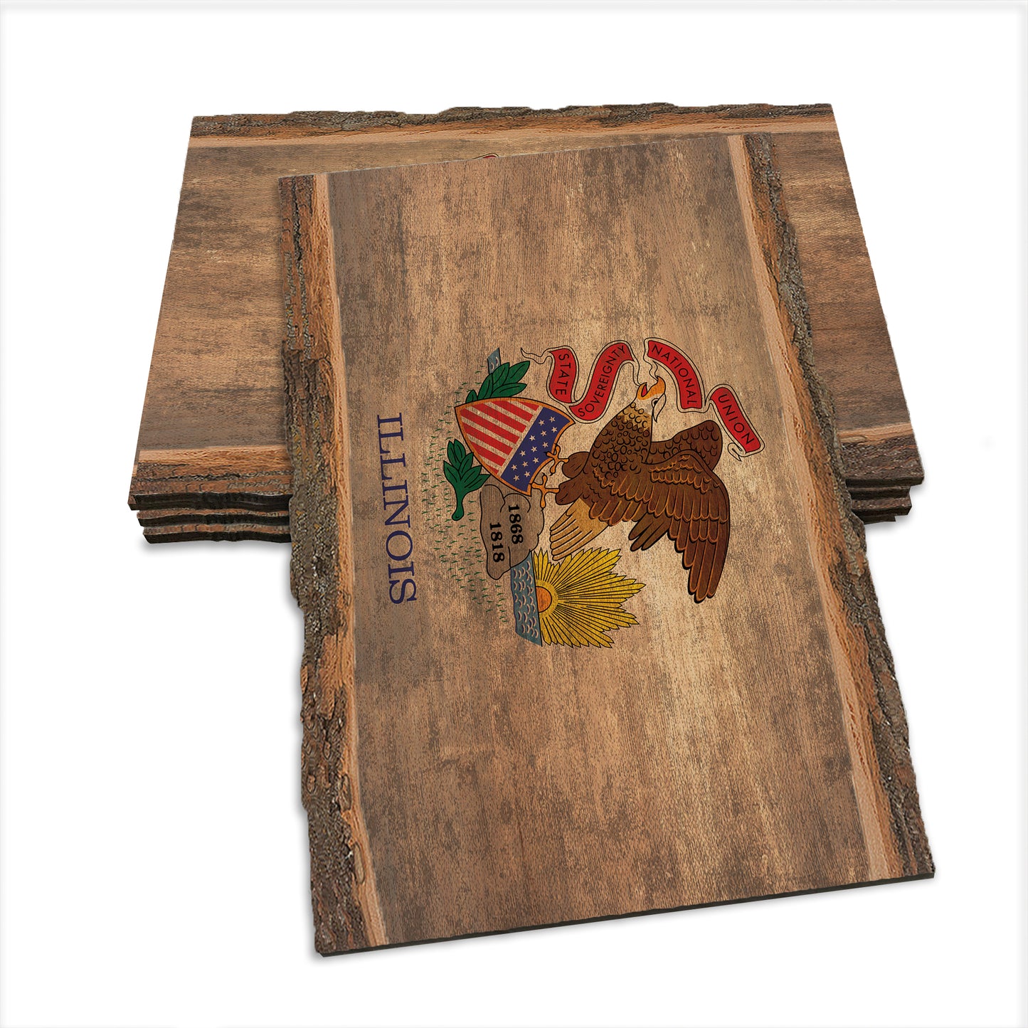 Illinois State Flag - Live Edge Live Edge Postcard (5pk // $2.80ea)