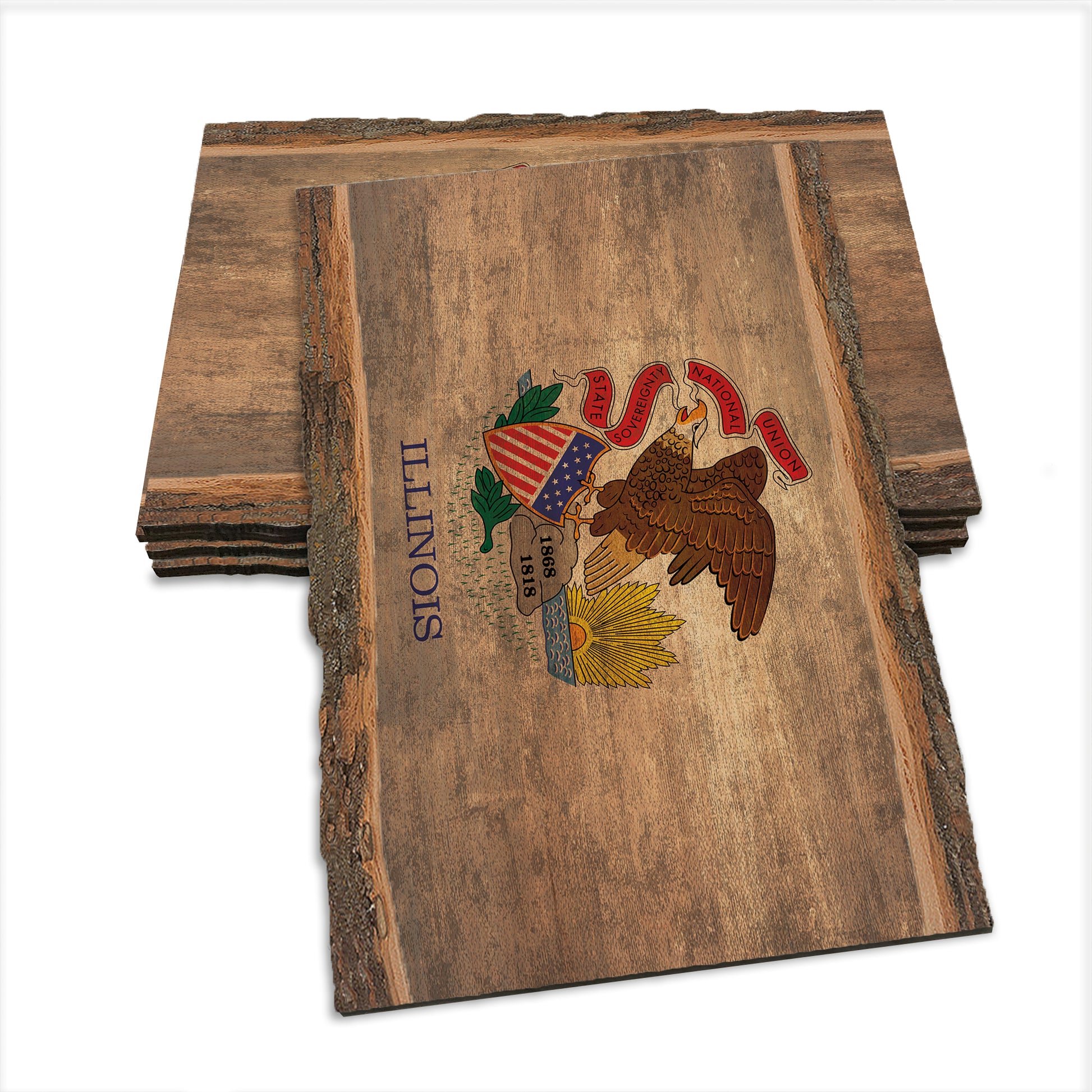 Illinois State Flag - Live Edge Live Edge Postcard (5pk // $2.80ea)