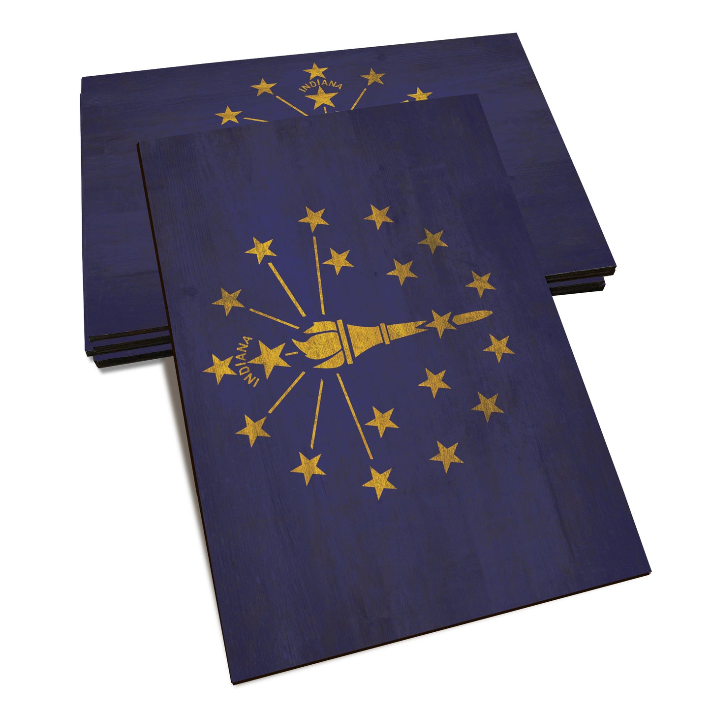 Indiana Wood State Flag - Classic Edge Postcard (5pk // $2.80ea)