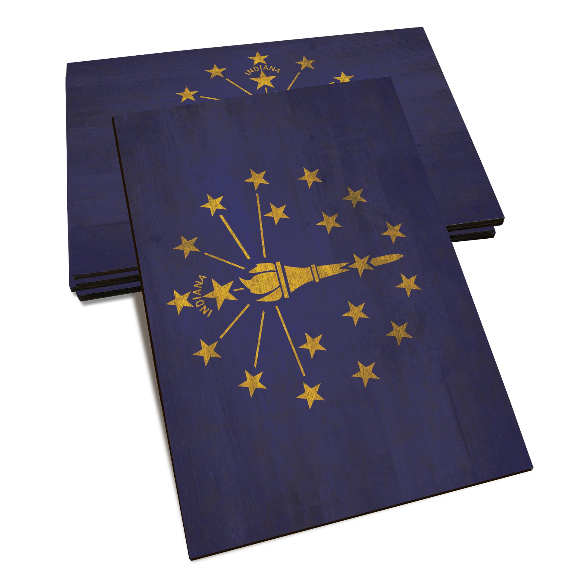 Indiana Wood State Flag - Classic Edge Postcard (5pk // $2.80ea)