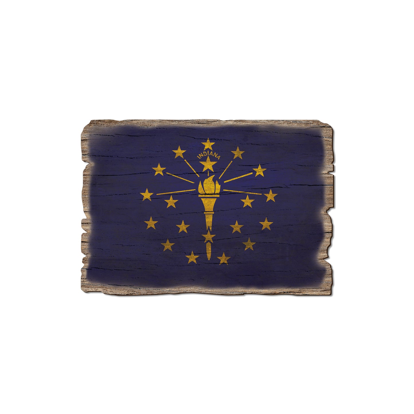 Indiana State Flag - Weathered Edge Rustic Edge Magnet (5pk // $2.80ea)