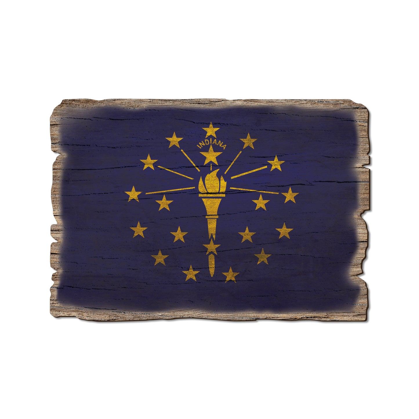 Indiana State Flag - Weathered Edge Rustic Edge Postcard (5pk // $2.80ea)