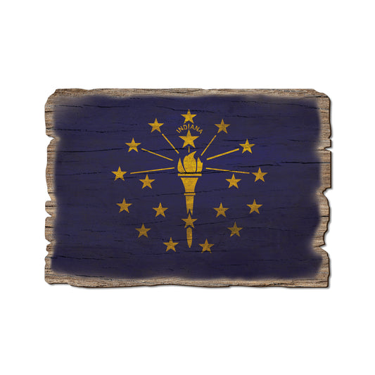 Indiana State Flag - Weathered Edge Rustic Edge Postcard (5pk // $2.80ea)