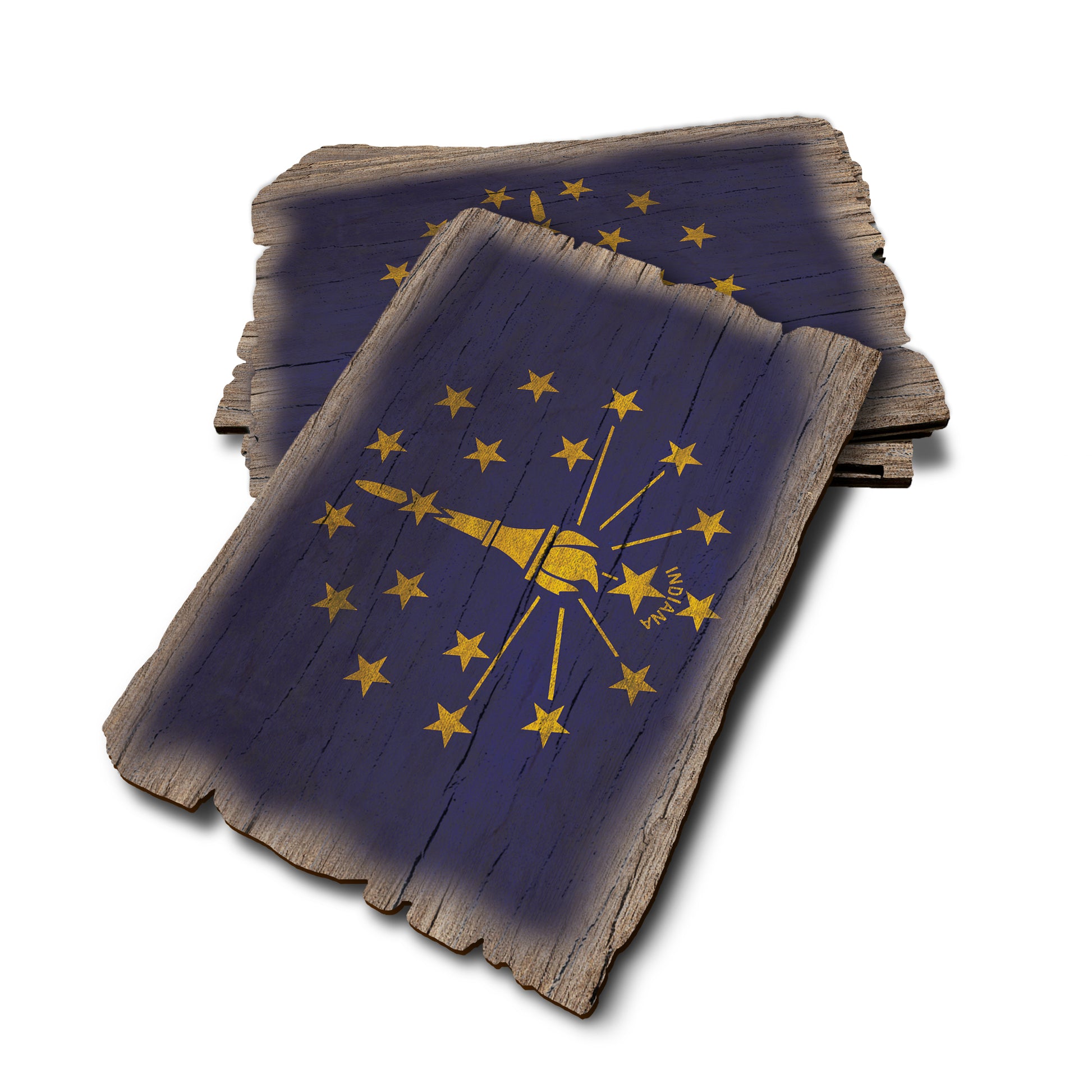 Indiana State Flag - Weathered Edge Rustic Edge Postcard (5pk // $2.80ea)