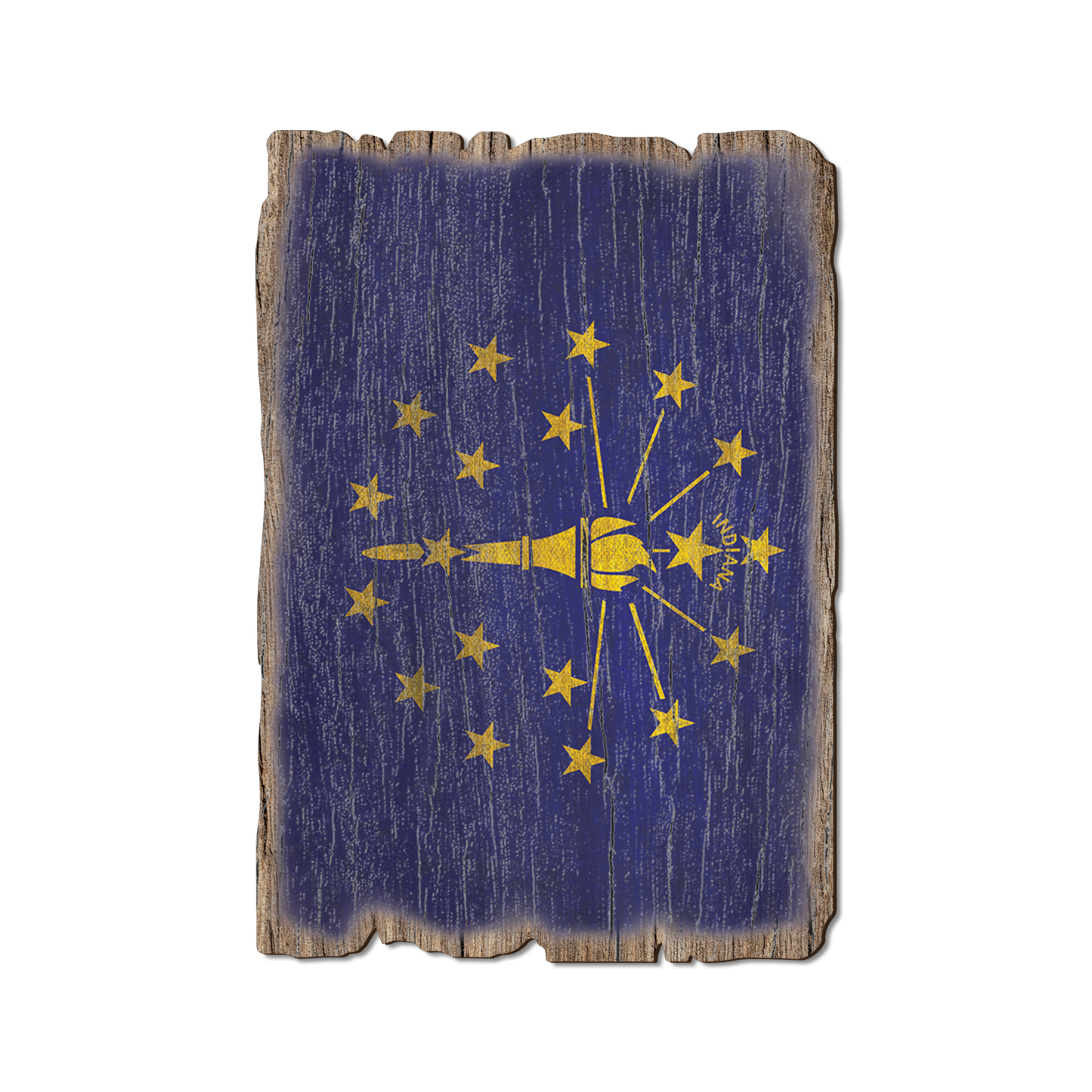 Greeting Card: Weathered Edge - Indiana State Flag (Pack of 5)