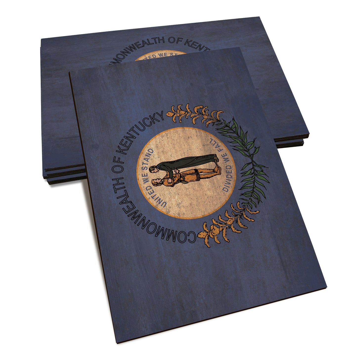 Kentucky Wood State Flag - Classic Edge Postcard (5pk // $2.80ea)