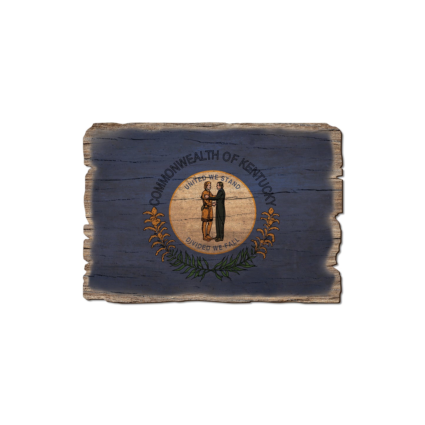 Kentucky State Flag - Weathered Edge Rustic Edge Magnet (5pk // $2.80ea)