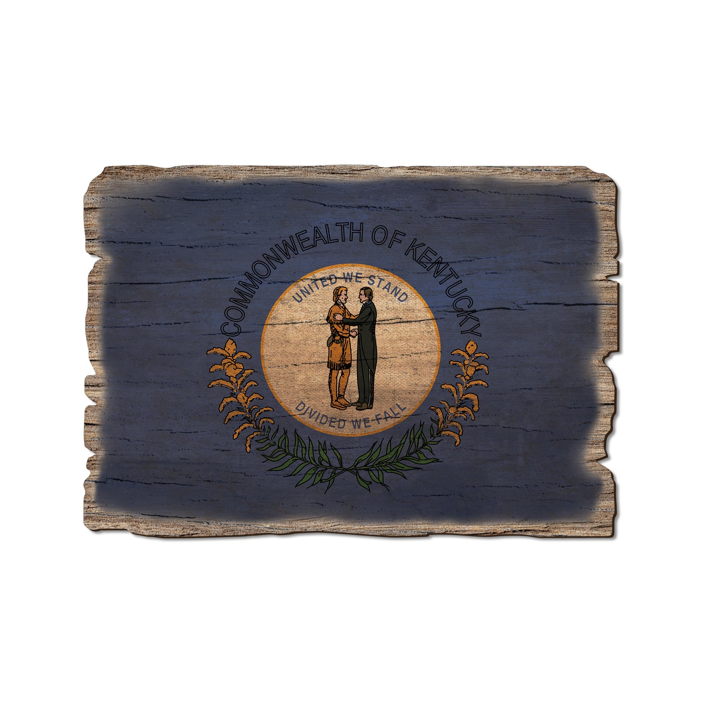 Kentucky State Flag - Weathered Edge Rustic Edge Postcard (5pk // $2.80ea)