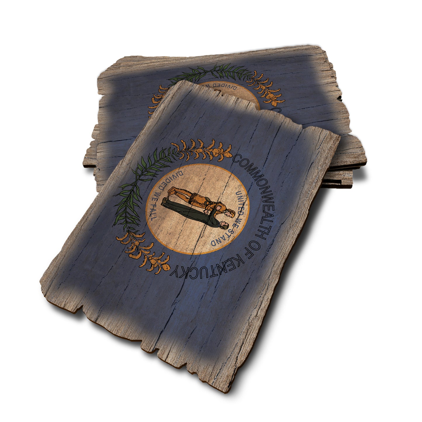 Kentucky State Flag - Weathered Edge Rustic Edge Postcard (5pk // $2.80ea)
