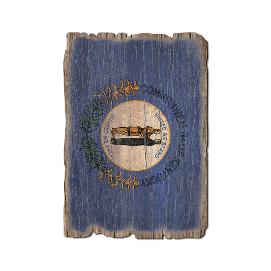 Greeting Card: Weathered Edge - Kentucky State Flag