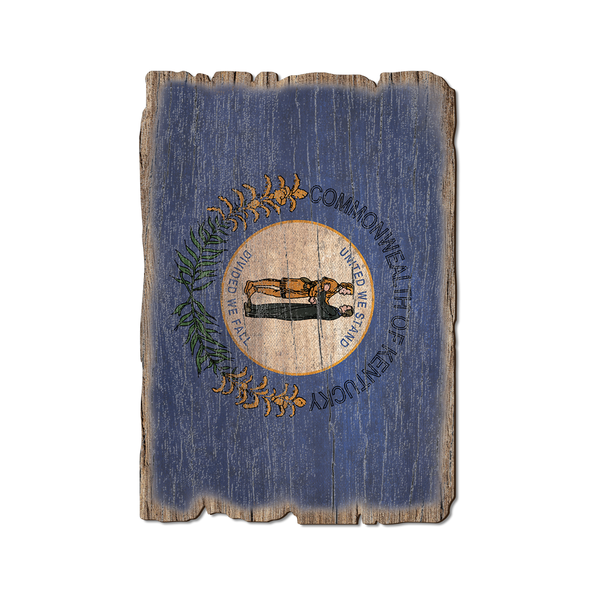 Postcard: Weathered Edge - Kentucky State Flag