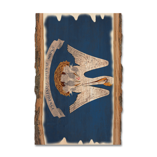 Greeting Card: Live Edge - Louisiana State Flag