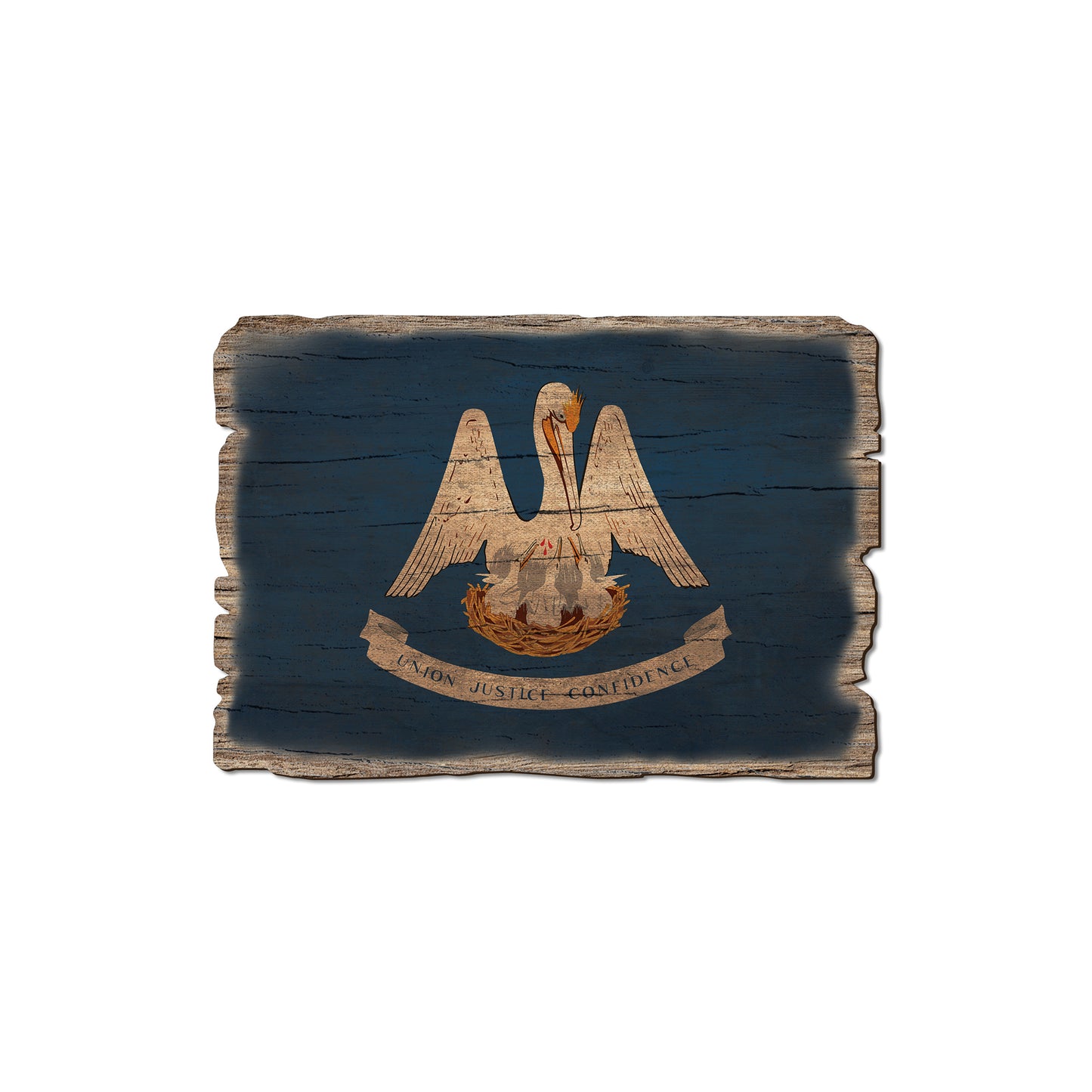 Louisiana State Flag - Weathered Edge Rustic Edge Magnet (5pk // $2.80ea)