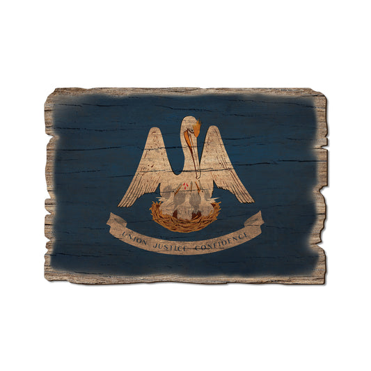 Louisiana State Flag - Weathered Edge Rustic Edge Postcard (5pk // $2.80ea)