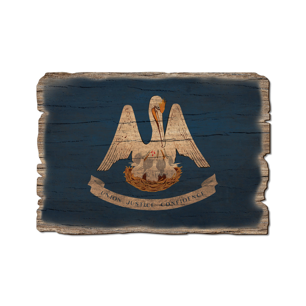 Louisiana State Flag - Weathered Edge Rustic Edge Postcard (5pk // $2.80ea)