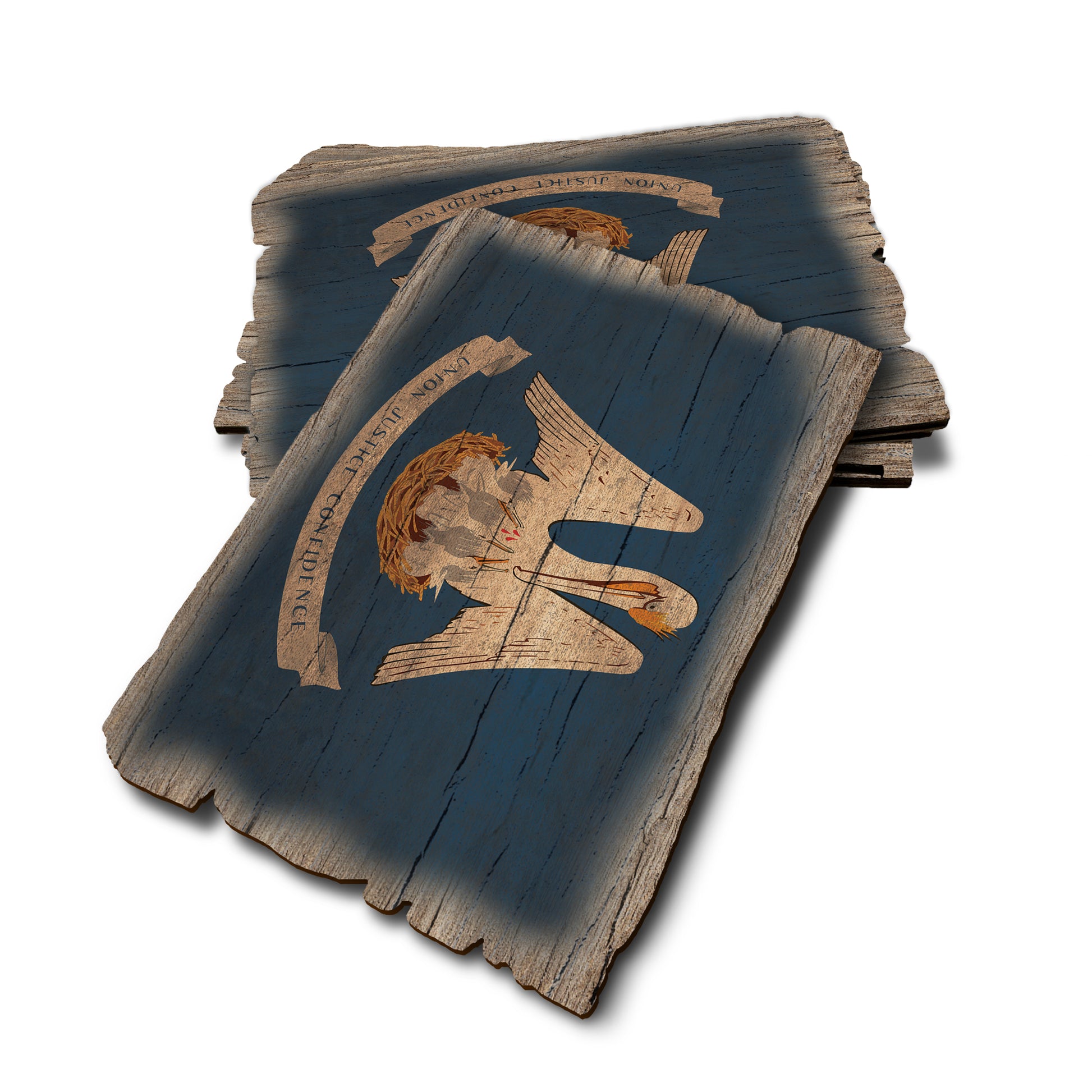 Louisiana State Flag - Weathered Edge Rustic Edge Postcard (5pk // $2.80ea)
