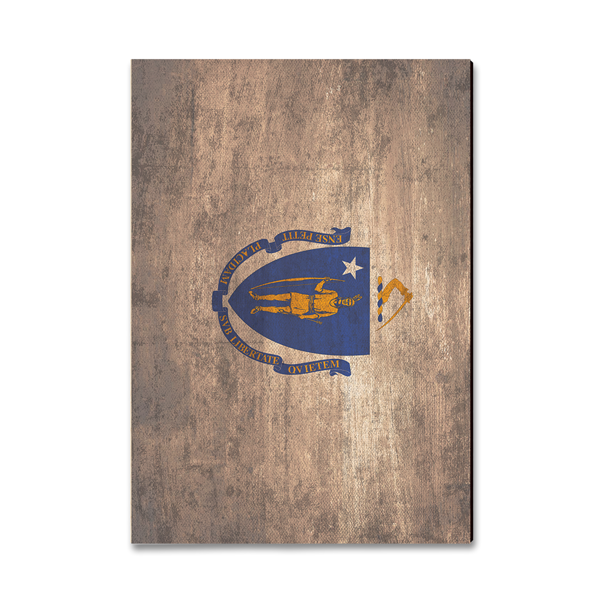 Greeting Card: Classic Edge - Massachusetts State Flag