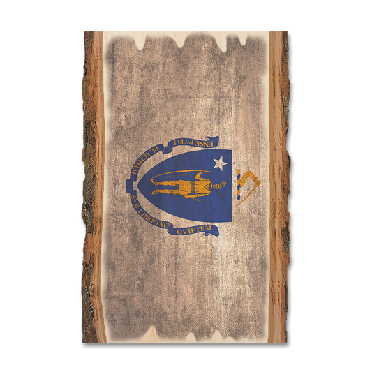 Magnet: Live Edge - Massachusetts State Flag