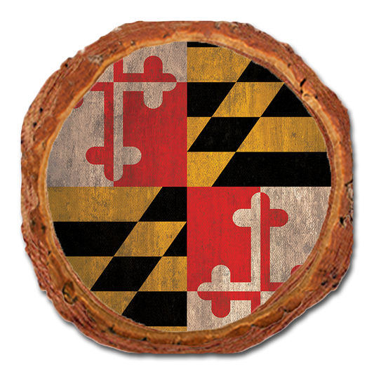 Coaster: Live Edge - Maryland State Flag