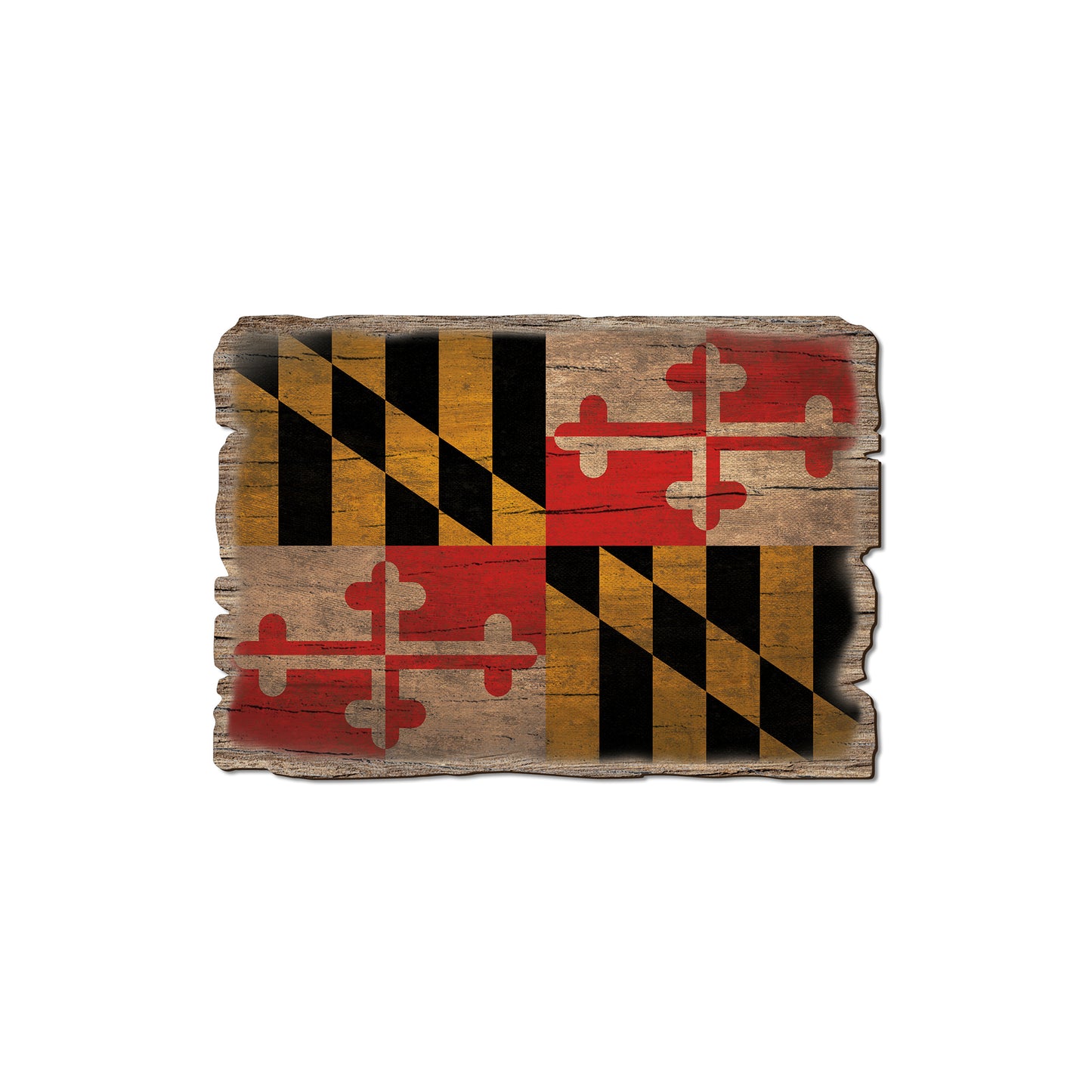 Maryland State Flag - Weathered Edge Rustic Edge Magnet (5pk // $2.80ea)