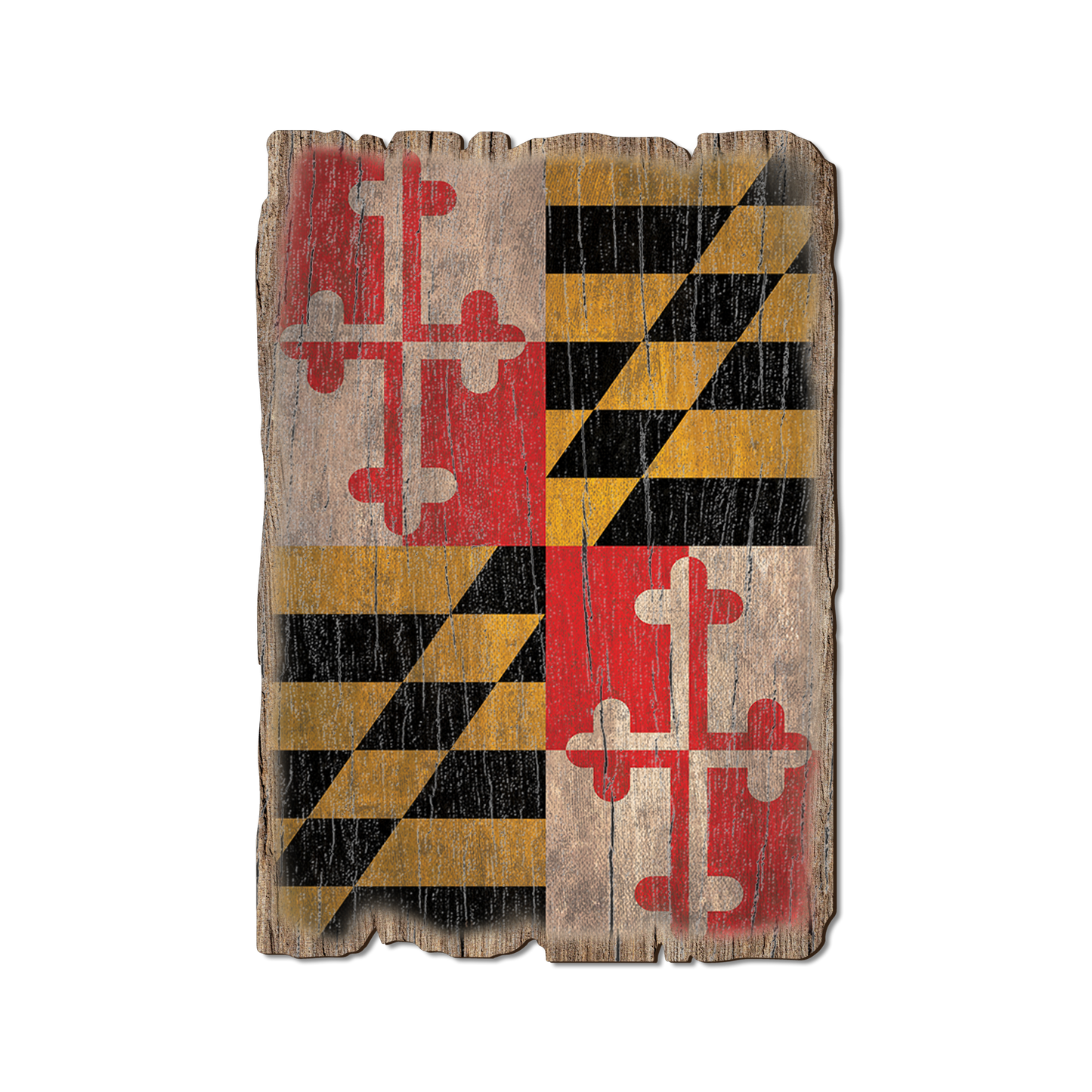 Greeting Card: Weathered Edge - Maryland State Flag