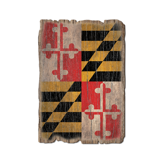 Greeting Card: Weathered Edge - Maryland State Flag