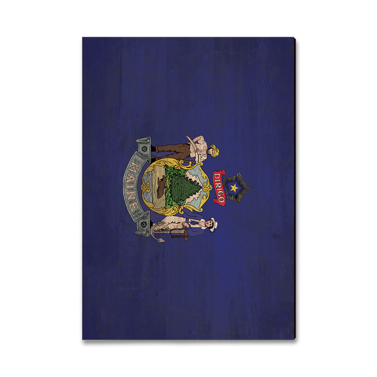 Greeting Card: Classic Edge - Maine State Flag