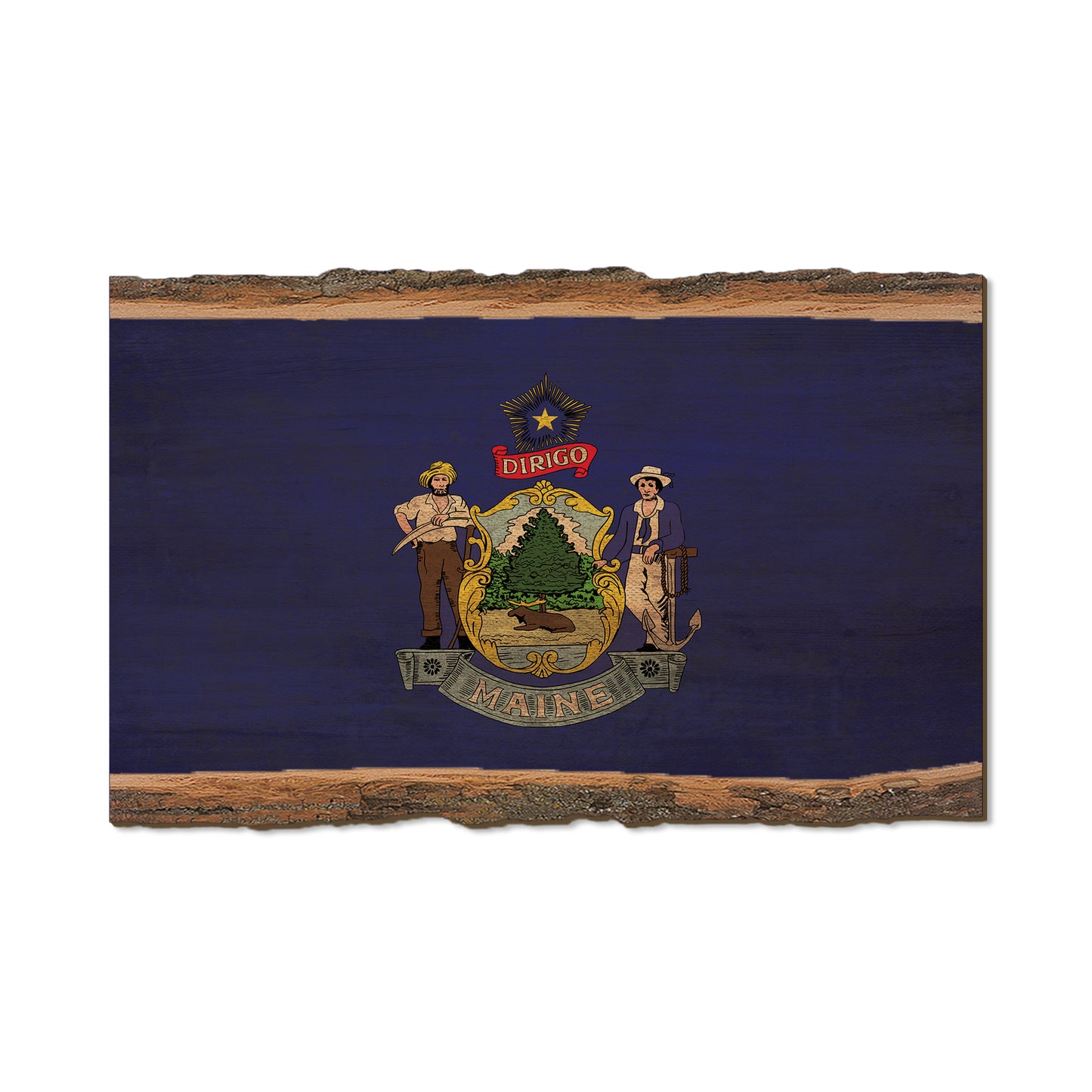 Maine State Flag - Live Edge Live Edge Magnet (5pk // $2.80ea)