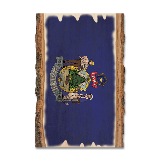 Magnet: Live Edge - Maine State Flag