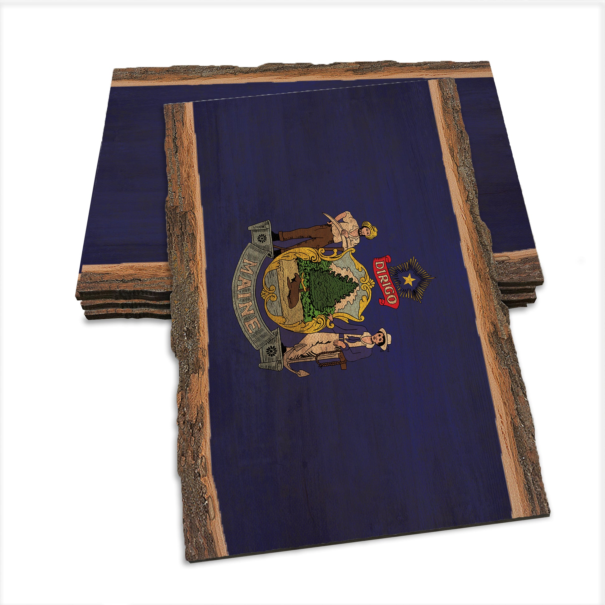 Maine State Flag - Live Edge Live Edge Postcard (5pk // $2.80ea)