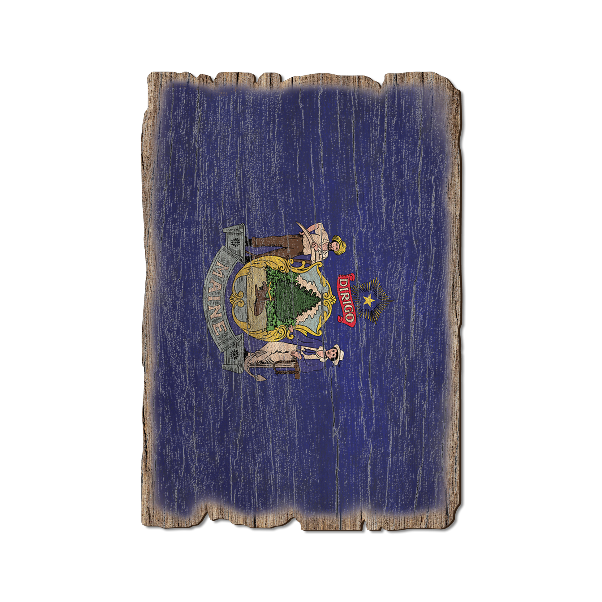 Postcard: Weathered Edge - Maine State Flag (Pack of 5)