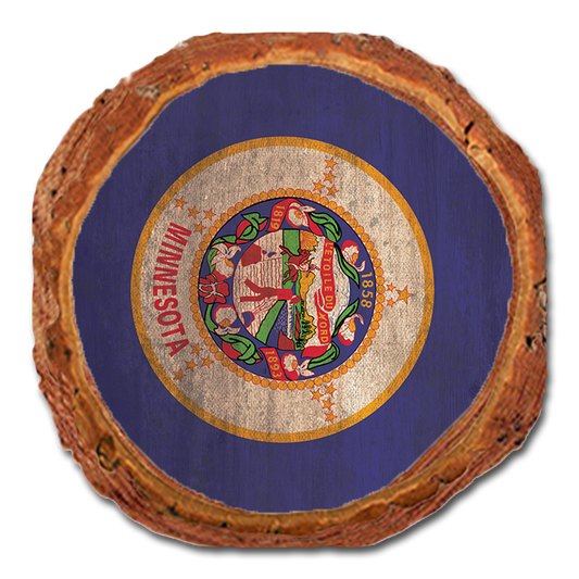 Coaster: Live Edge - Minnesota State Flag