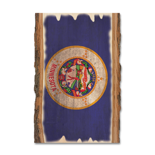 Greeting Card: Live Edge - Minnesota State Flag