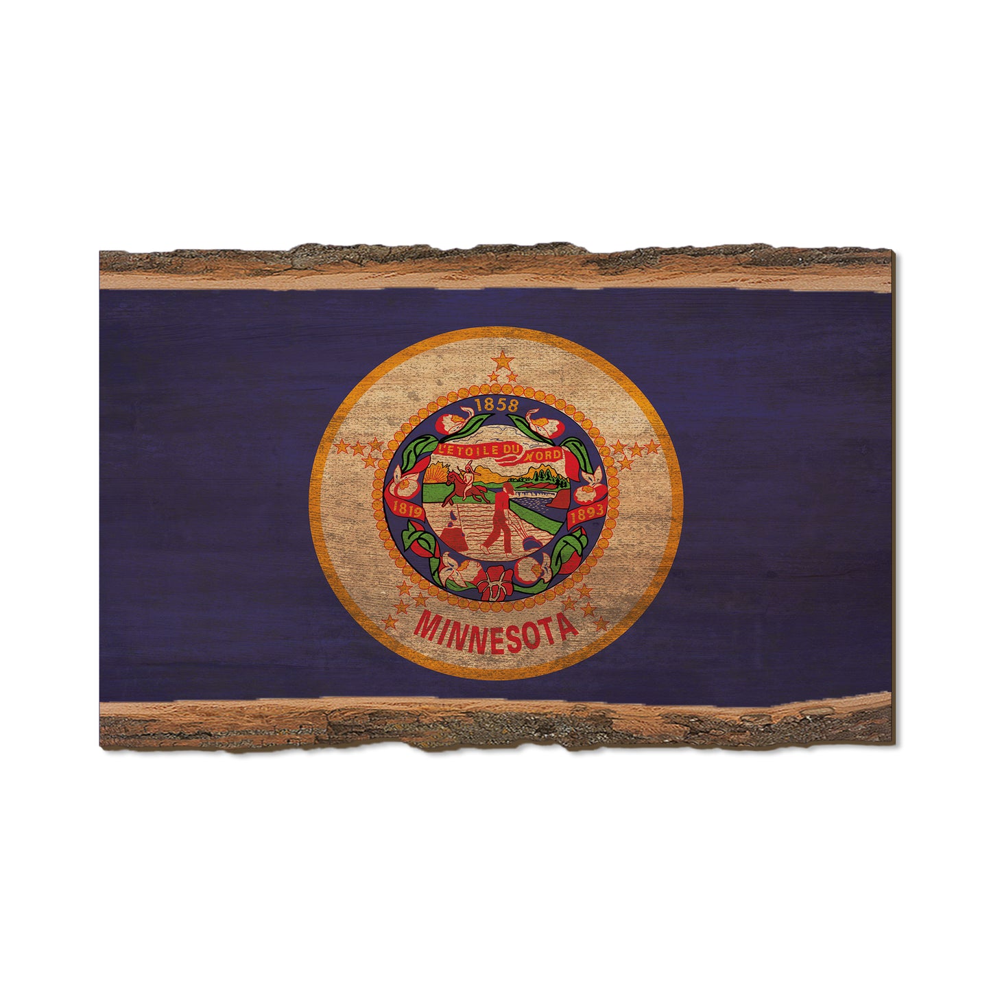 Minnesota State Flag - Live Edge Live Edge Magnet (5pk // $2.80ea)