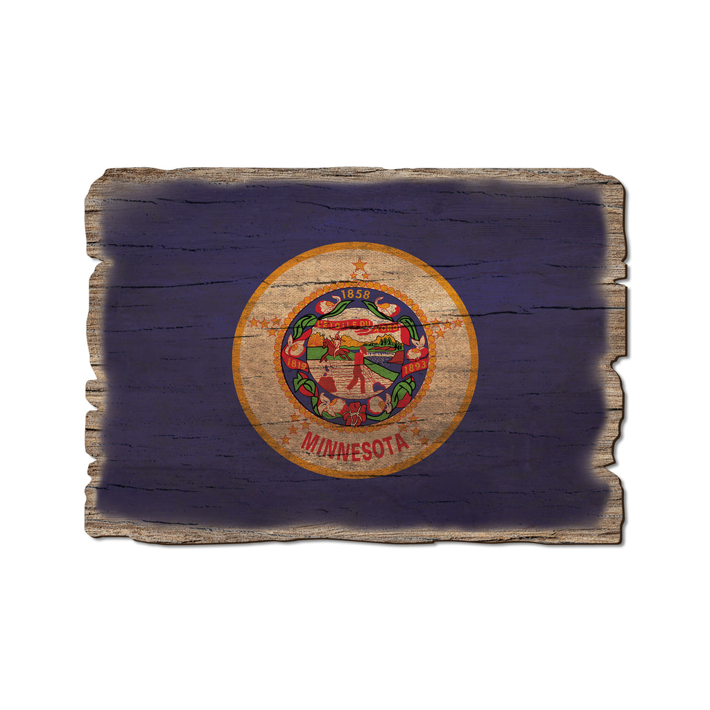 Minnesota State Flag - Weathered Edge Rustic Edge Postcard (5pk // $2.80ea)