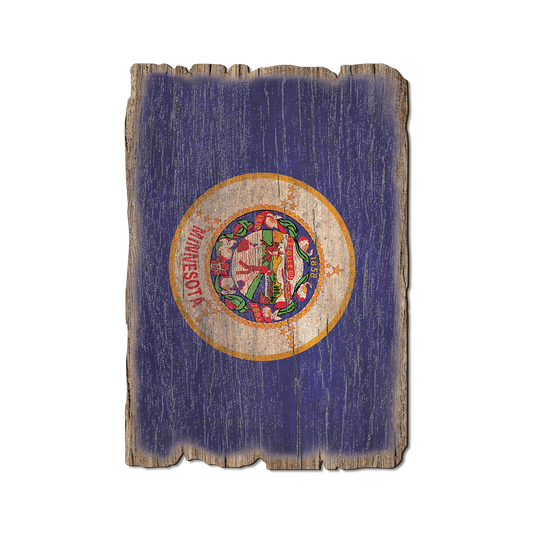 Greeting Card: Weathered Edge - Minnesota State Flag