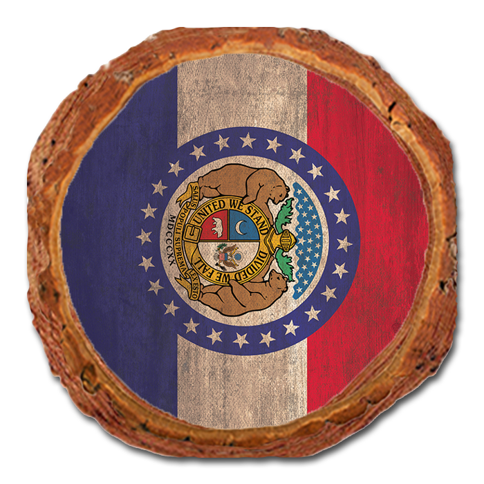 Coaster: Live Edge - Missouri State Flag