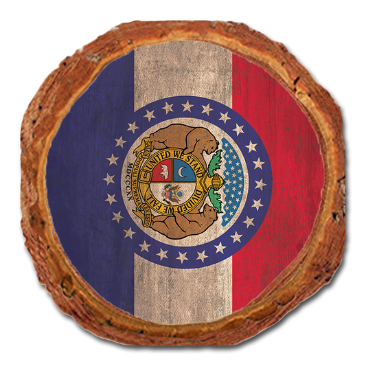 Coaster: Live Edge - Missouri State Flag